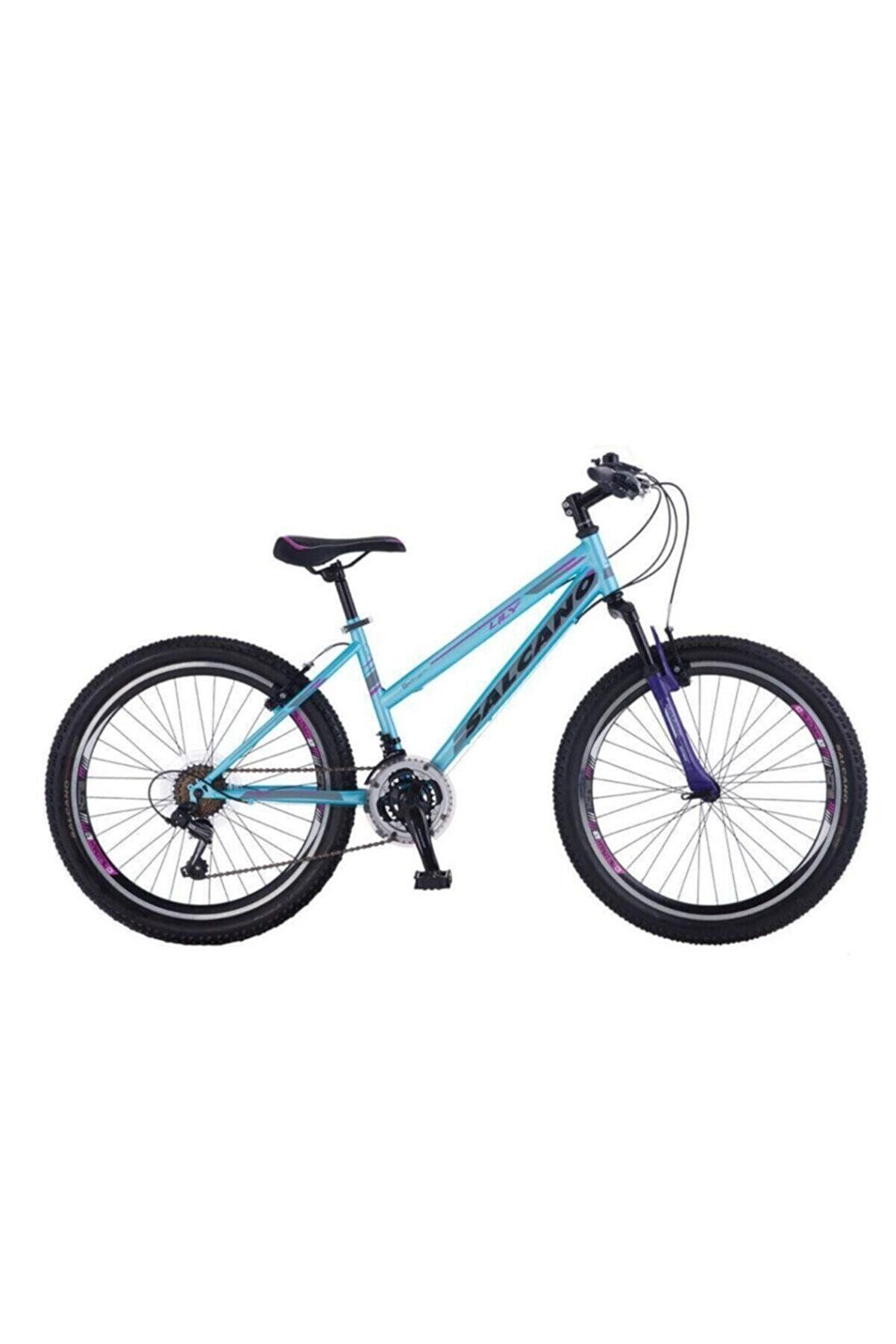 Salcano Lily 26 Lady 26 Jant (155-170 cm Boy) Papuç Fren 21 Vites Bayan Dağ Bisikleti-Mat Turkuaz Mor Gri