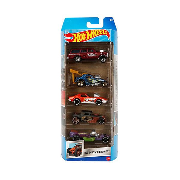 Hot Wheels 5'li Araba Seti HW Exposed Engines