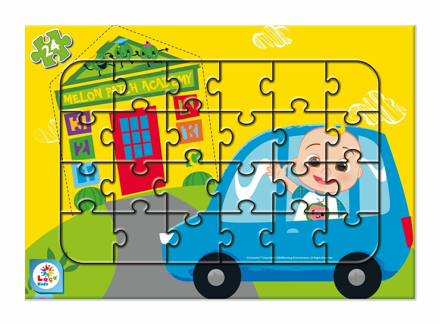 Laço Kids CO7796 Cocomelon 24 Frame Puzzle Seyahat