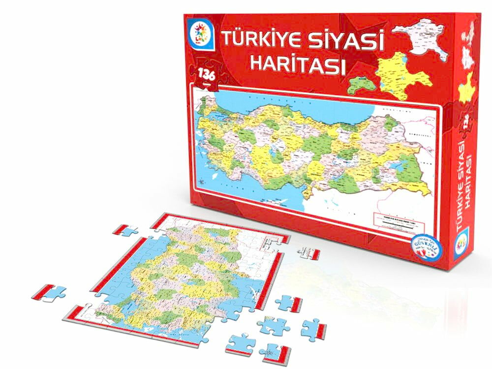 Laço Kids LCSH002 Siyasi Harita Puzzle 136 Parça