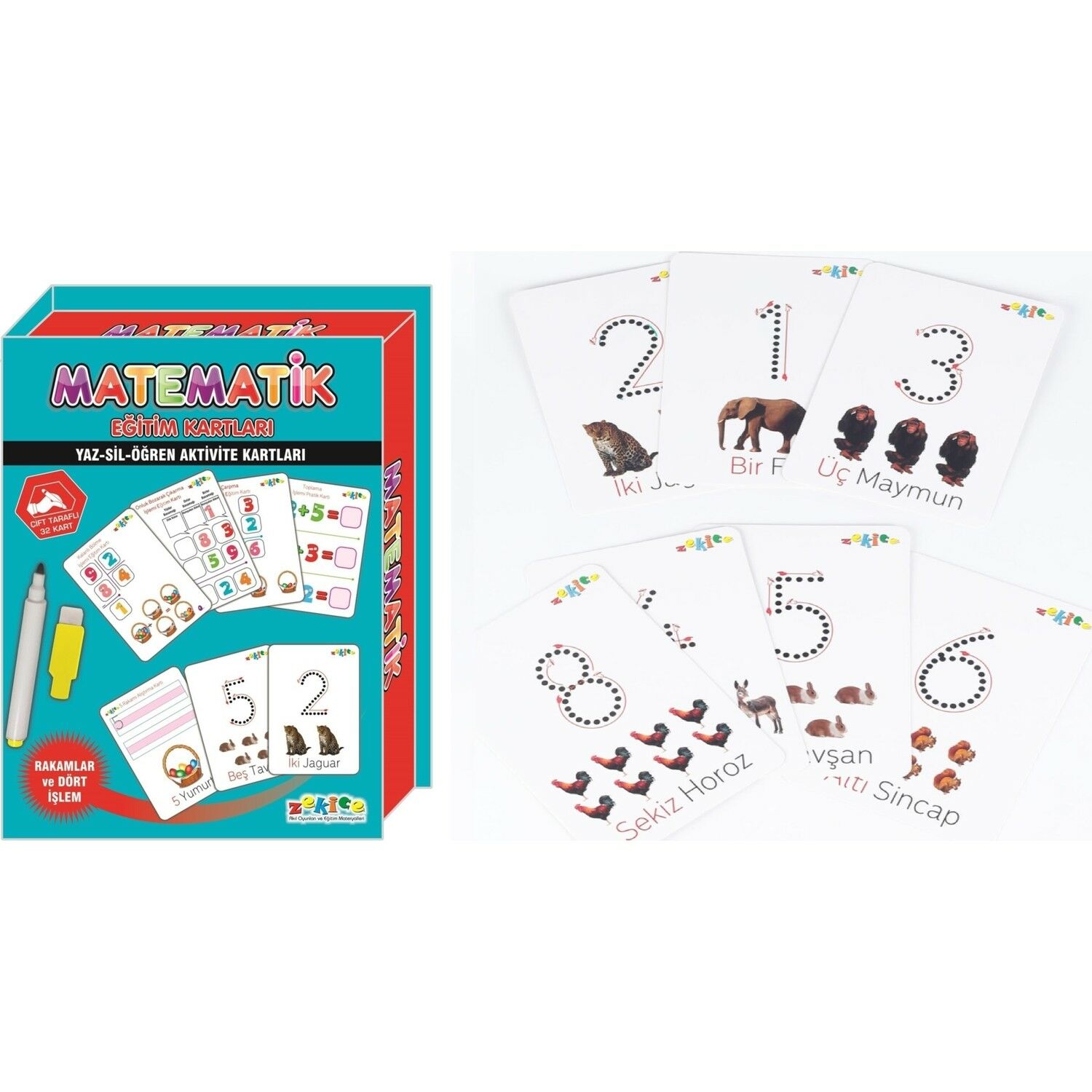Zekice ZK-M03 Matematik Eğitim Kartları