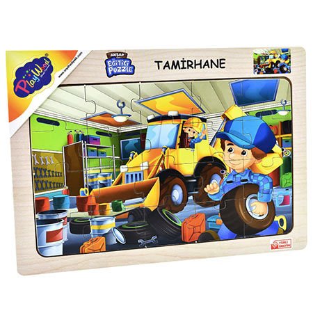 Play Wood Ahşap Eğitici Puzzle Tamirhane
