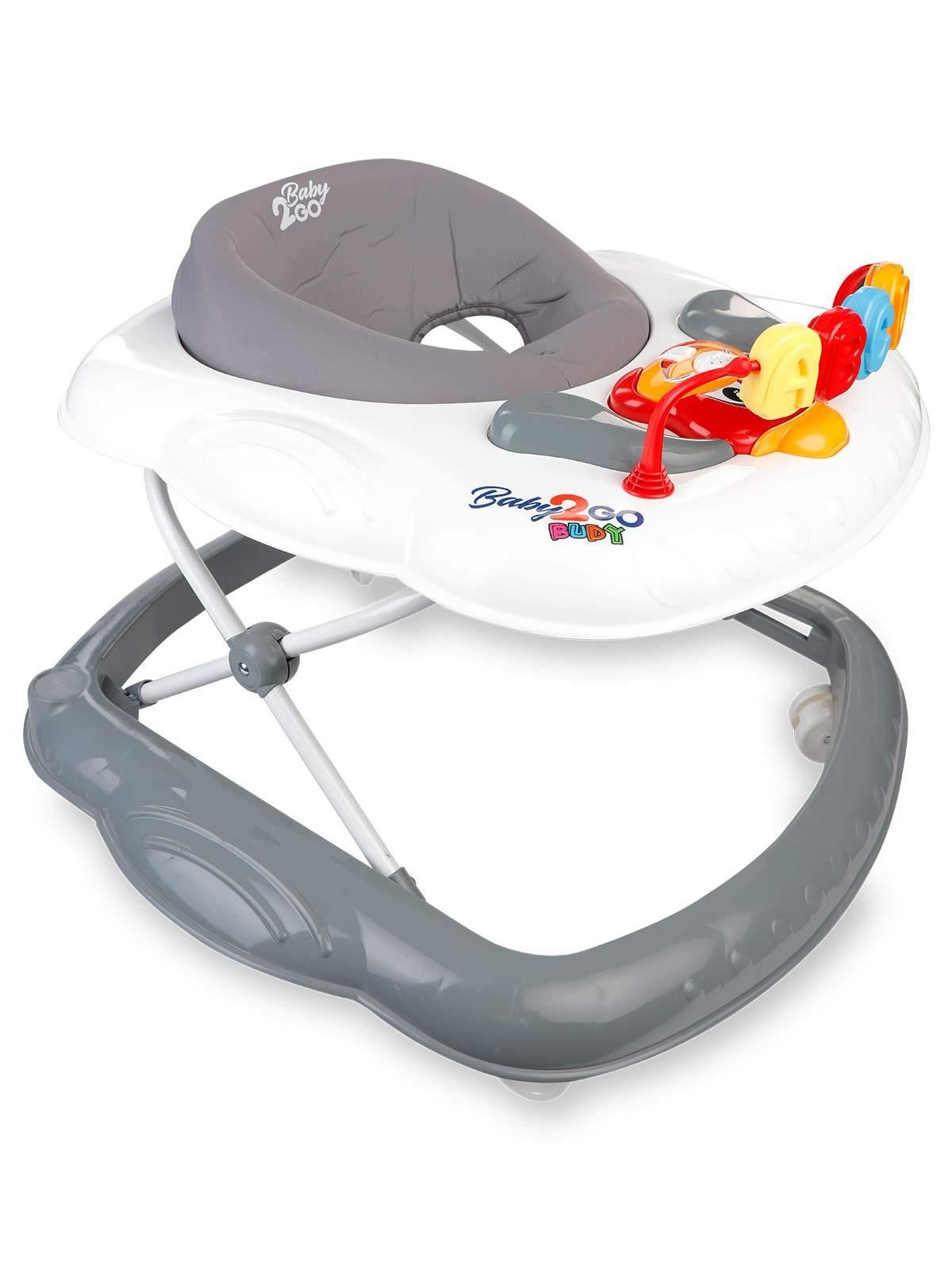 Baby2Go Budy Müzikli Kademeli Yürüteç-Gri