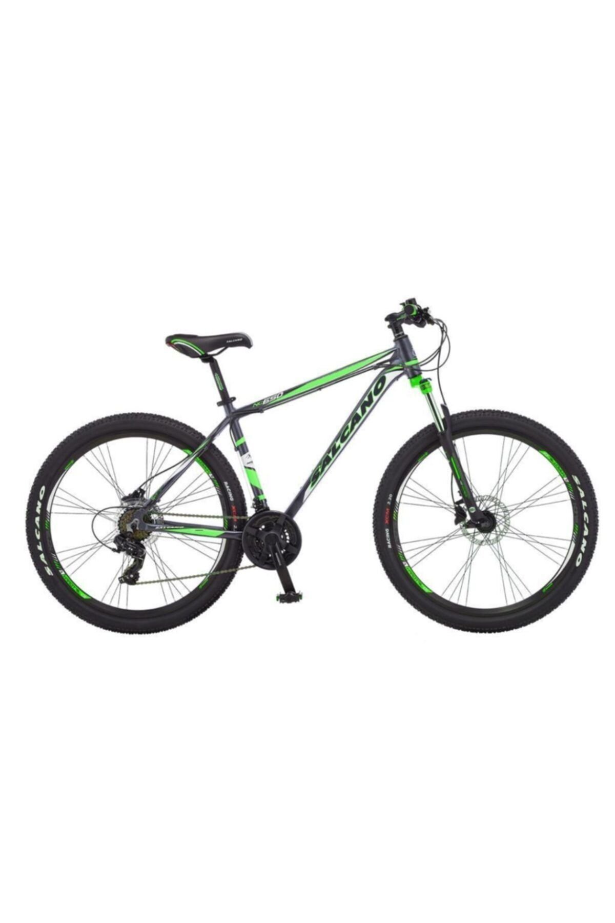 Salcano NG650 27,5 HD 18'' Hidrolik Disk Fren 27,5 Jant (170-180 cm Boy) 21 Vites Dağ Bisikleti- Mat Antrasit Yeşil Beyaz
