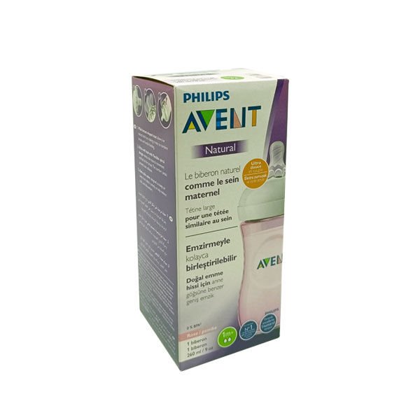Philips Avent PP Biberon Natural 260 ml Tekli Pembe