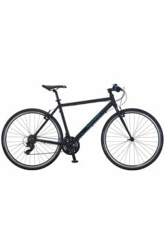 Salcano City Life 21S V 28 Jant (170-185 cm Boy) Pabuç Fren 21 Vites Şehir Gezi Bisikleti-Mat Siyah Mavi
