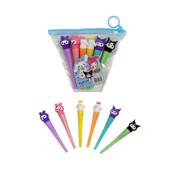 Renkli Tavşanlar Fosforlu Kalem Seti