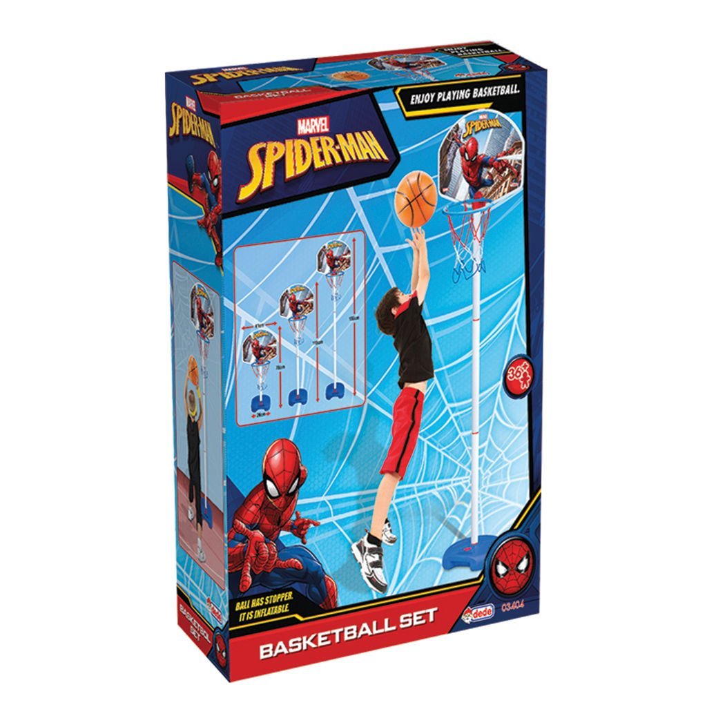 Dede Spiderman Ayaklı Basketbol Set