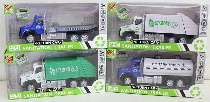 Canem 883A Kutu Pilli Sesli Metal Çek Bırak Kamyon 16 cm