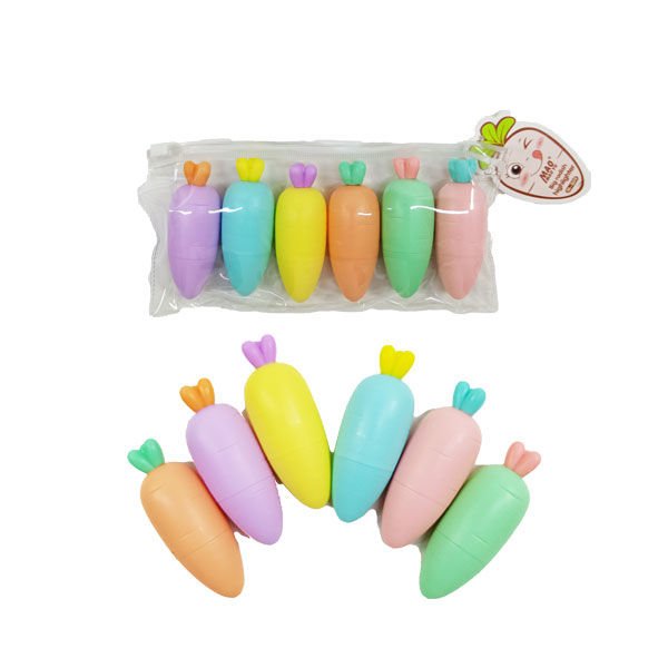 Renkli Havuç Fosforlu Kalem Seti