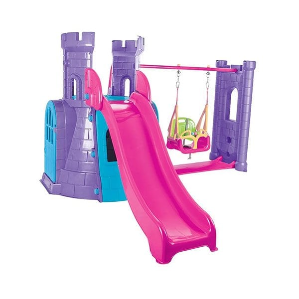 Pilsan Kale Kaydırak Ve Salıncak Seti Eflatun