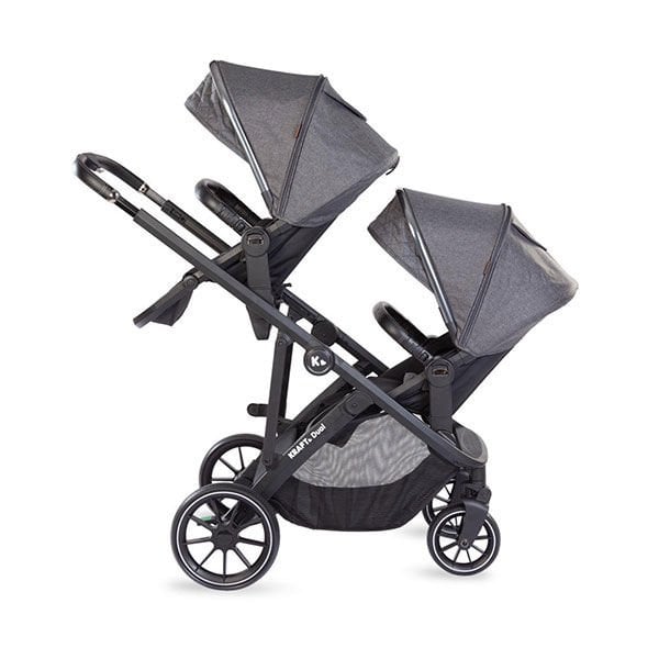 Kraft Dual İkiz Bebek Arabası Koyu Gri