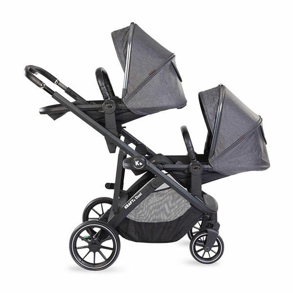 Kraft Dual İkiz Travel Sistem Bebek Arabası Koyu Gri