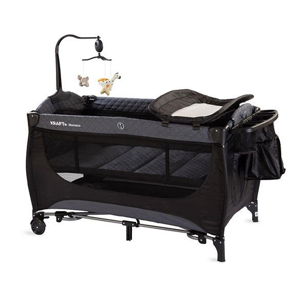 Kraft Monaco Dönenceli 70*120 Cm Oyun Parkı Siyah