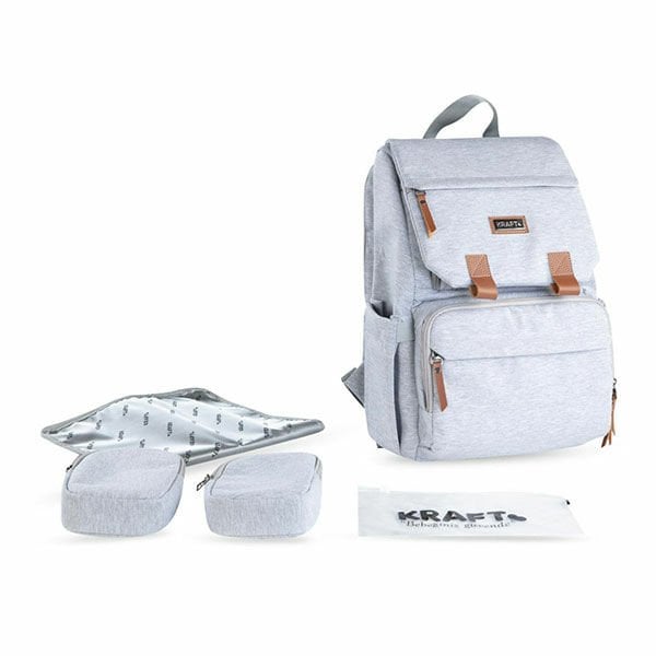 Kraft Moon Bebek Bakım Sırt Çantası Açık Gri
