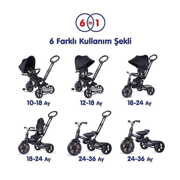 Kraft Prime 6in1 Bisiklet Siyah