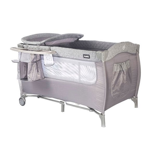 Kanz Olympos Sallanabilen Park Yatak Beşik Gri