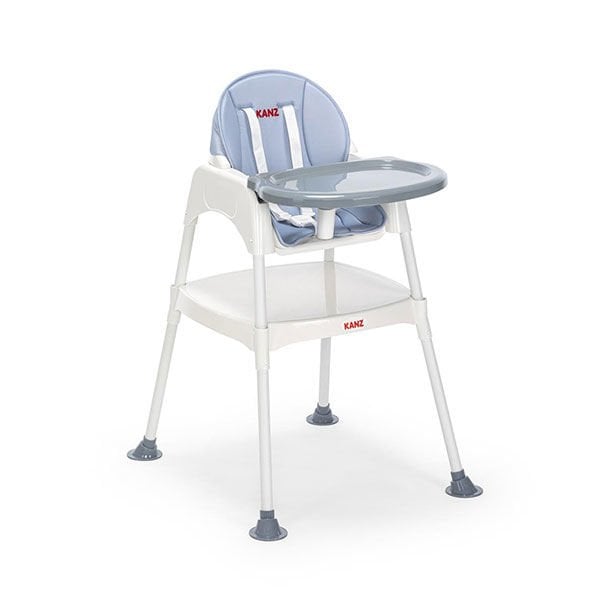 Kanz Yummy 3 in 1 Çalışma Masalı Mama Sandalyesi Gri