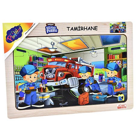 Play Wood  Ahşap Eğitici Puzzle Tamirhane