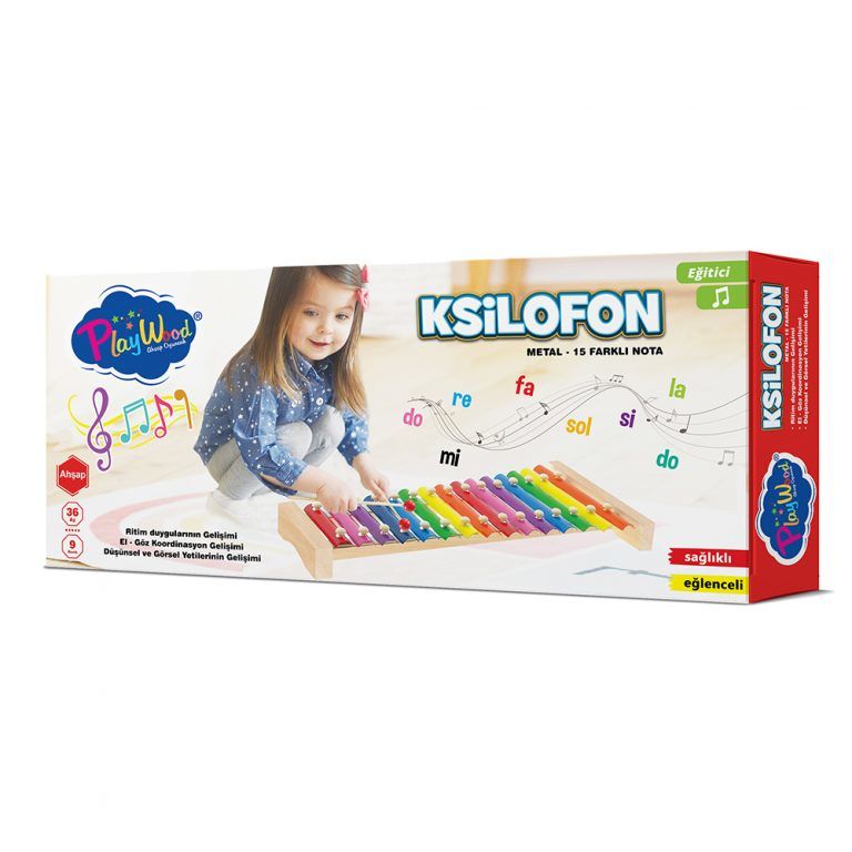 Play Wood Kutuda 15 Notalı Metal Ksilofon