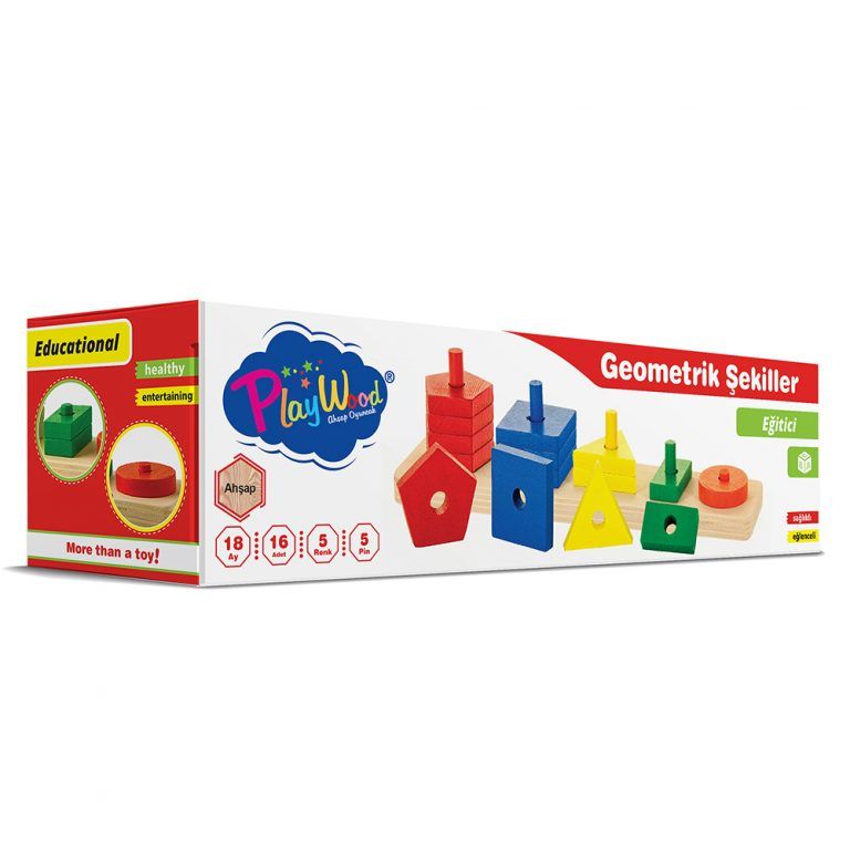 Play Wood Kutuda Ahşap Geometrik Şekiller