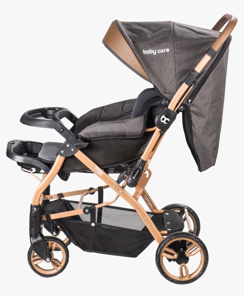 Baby Care BC 65 Capron Lüx Çift Yönlü Bebek Arabası-Antrasit-Gold