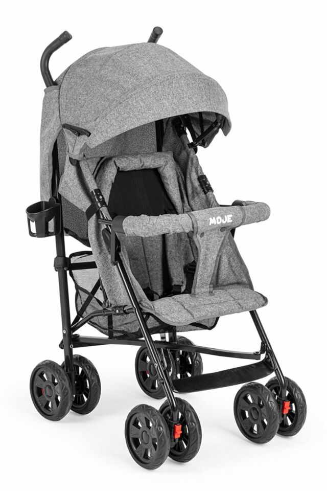 Moje Ruller Tam Yatar Baston Bebek Arabası-Gri