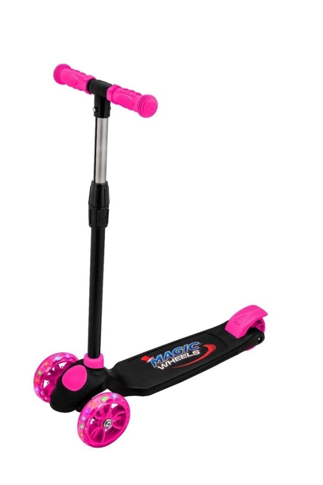 Beren BRN-2232 Scooter Işıklı Magic Wheels Pembe