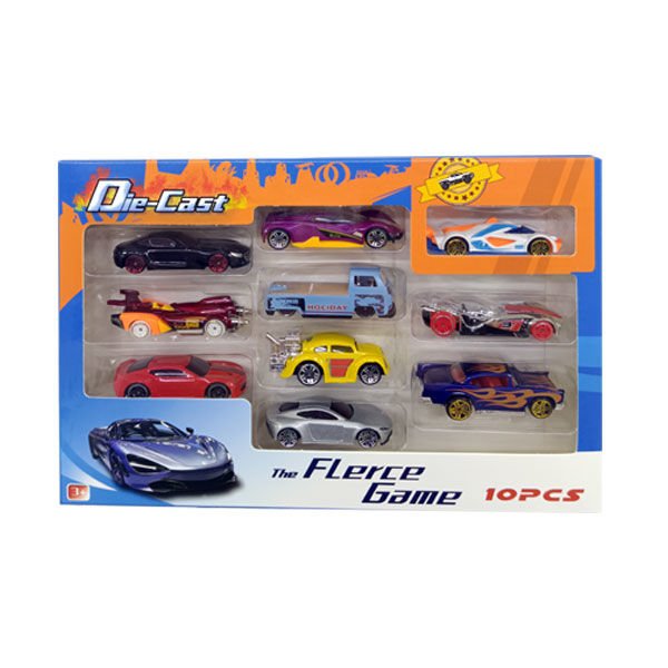 Die-Cast 10'lu Metal Araba Seti