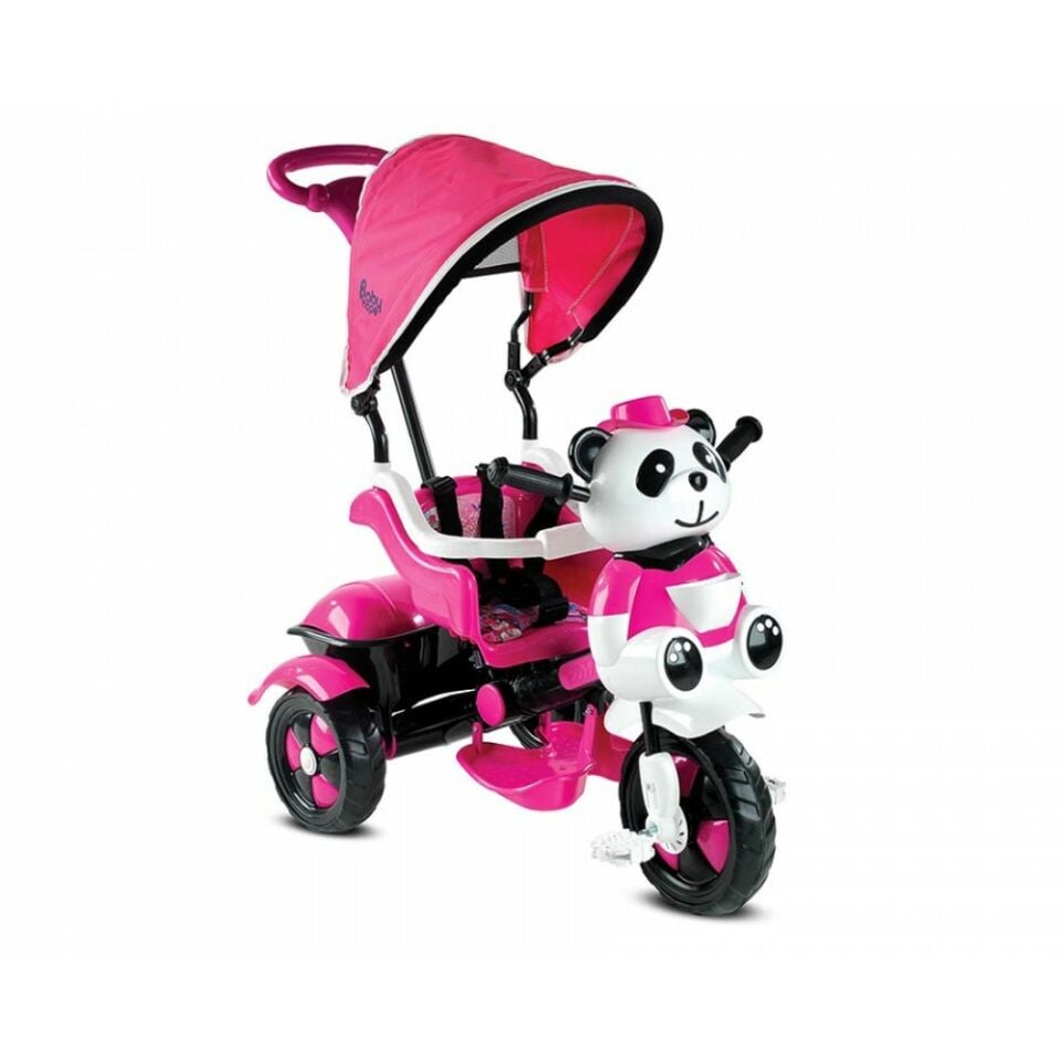 Baby Hope 127 Little Panda İtmeli Üç Teker Çocuk Bisikleti-Pembe