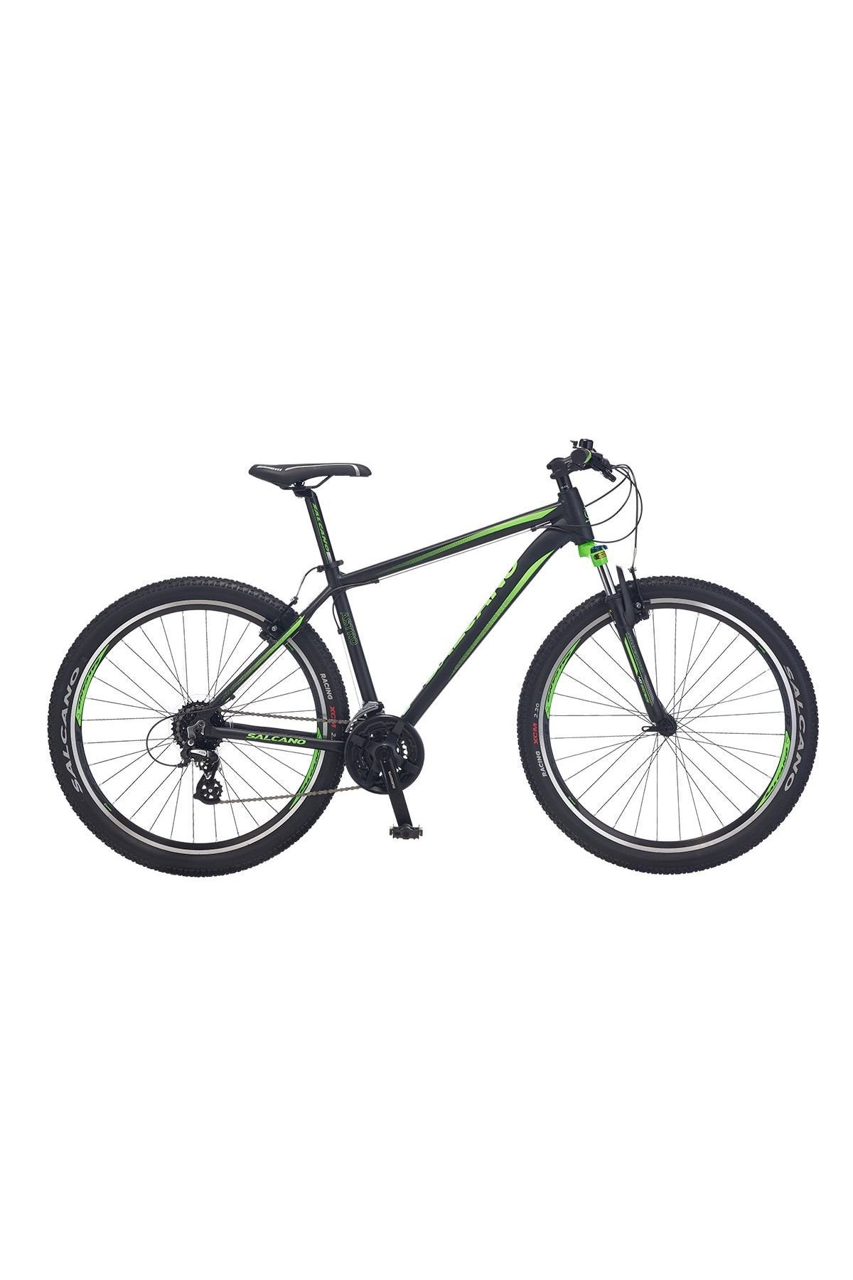 Salcano Astro 27,5 V 27,5 Jant 20 İnc (170-180 cm Boy) Pabuç Fren Dağ Bisikleti-Siyah Yeşil