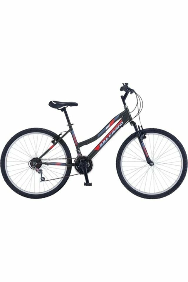 Salcano Mare 24 Lady 24 Jant (140-155 cm Boy) Pabuç Fren 21 Vites Kız Çocuk Bisikleti-Siyah Kırmızı Koyu Gri