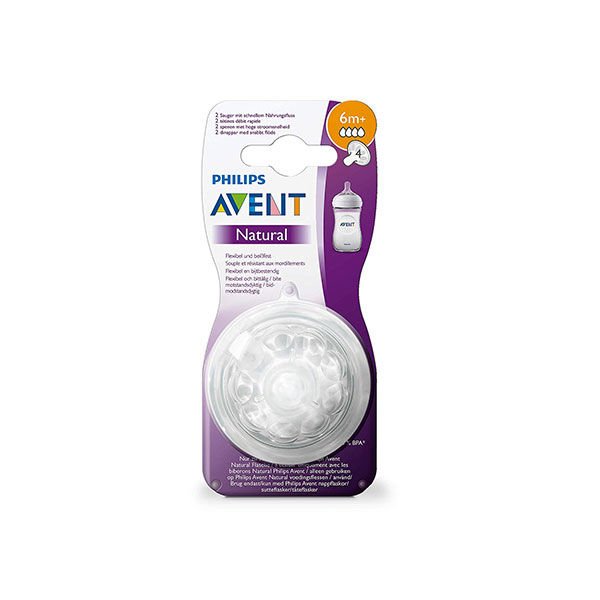 Philips Avent Nat Biberon Emzik 6M+ 2 Li