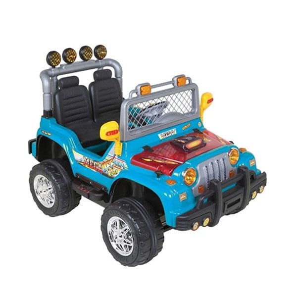 Aliş Mega Jeep Kumandalı Çift Kişilik Akülü Araba 12V Mavi