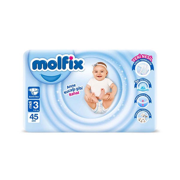 Molfix No 3 Midi Bebek Bezi 4-9 Kg